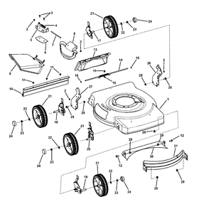 Deck Assembly - Push, 3-N-1 Diagram and Parts List for 7800202-MD2255 2008 Briggs and Stratton Lawn Mower